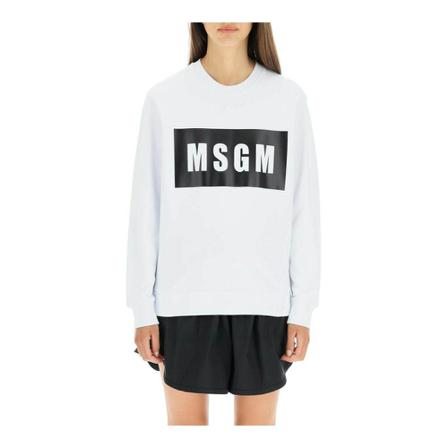 Msgm Logo sweatshirt Hvid, Dame Sweatshirts