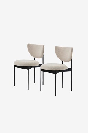 Homeroom Collection - Alfred 2-pakning spisestol - Beige - Stoler - Fra Homeroom