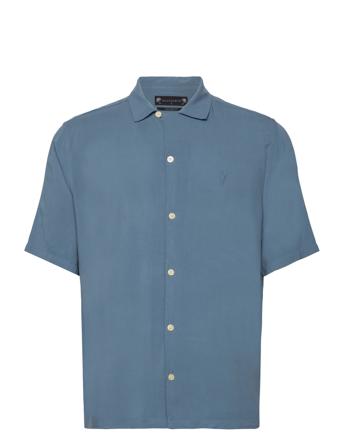 Venice Ss Shirt Kortermet Skjorte Blå AllSaints*Betinget Tilbud