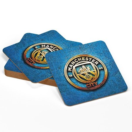 4-Pak - Glasbrikker Manchester City - Underlag til Glas