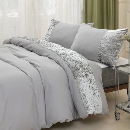 /EA/ Sängkläder med Krossad Sammet Band 1 x Påslakan 200x200 cm