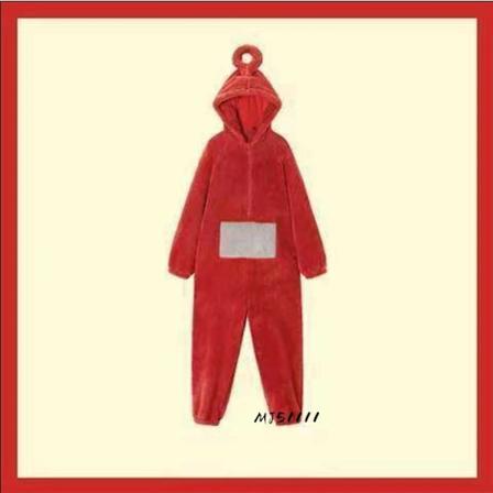 Teletubbies Pyjamas til Voksne og Børn Drenge Piger Sød Pige Tegneserie MJ51 Hjemmetøj Vinter Tyk Varmt Red wavelet 120-130cm