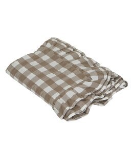 Dug Lisa ternet Bæk&Bølge med flæse 140x250 cm Nougat