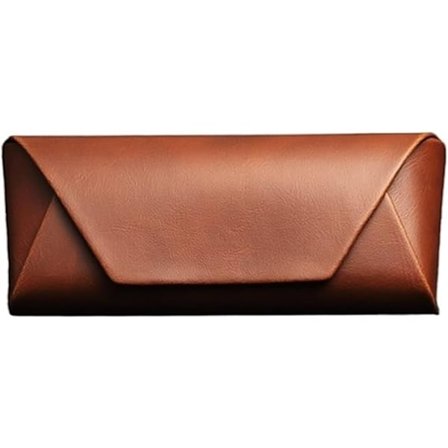 Briller Etui High End Solbriller Briller Etui Flip Cover Læder Anti Tryk Og Anti Fald Briller Etui-brun