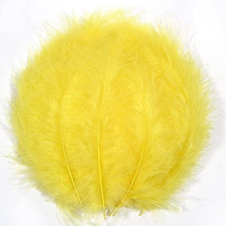 100 stk. bløde kalkun Marabou fjer 10-15 cm til håndværk drømmefanger dekoration naturlige bløde kalkun Marabou fjer, gul