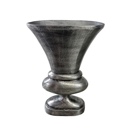 Antik sølv aluminiumsvase, 32x16x46 cm
