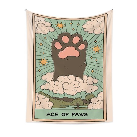 150×200cm Baggrundstapet Kat - Kattepote, Tapet dekoration