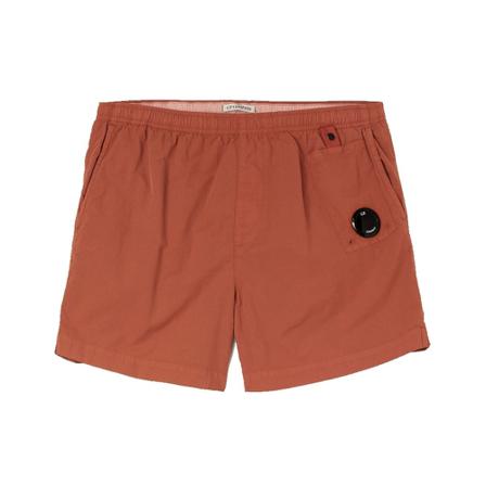 C.p. Company Garment Dyed Swin Korte Broek , Bruin , Heren , Maat: M