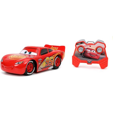 Jada Toys Pixar Cars 1:24 Lightning McQueen RC Fjernbetjening Bil 2.4 GHz Rød Legetøj til Børn