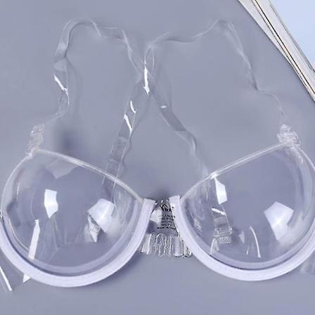 Kvinder 3/4 Transparent Klar Push Up BH Ultra-tynd Rem Usynlig BH Underundertøj-Xin 40
