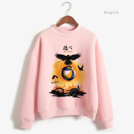 Anime Haikyuu Huppari Topit Miehille Harajuku Muoti Streetwear Kawaii Oya Graafinen Crewneck Puloverit Unisex Huppareita Miehille 11323 11323 XL