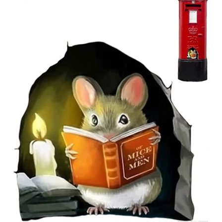 Mus Klistremerker - Interessant Musehull Veggmus i et Hull Veggklistremerke | Vanntett PVC Veggkunst Skilt Dekor for Stue Barnerom Soverom