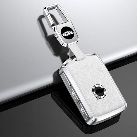 Bilnøkkeletui Nøkkelvesken Deksel HVIT MED NØKKELRING HVIT MED