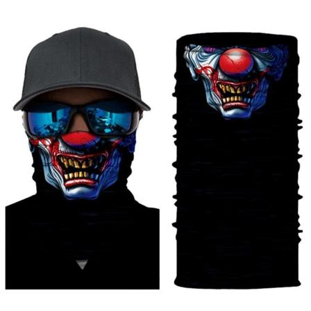 Multifunksjonell Bandana med Ansiktsmotiv - Beskyttelse og Stil Black one size