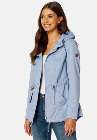 ONLY - Lorca Canvas Parka - Blue Blizzard - Kläder - - Bubbleroom Parajumper