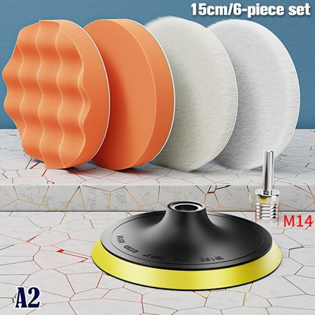 6 stk./sæt bil svamp poleringsskive sæt bilpolering - Perfet