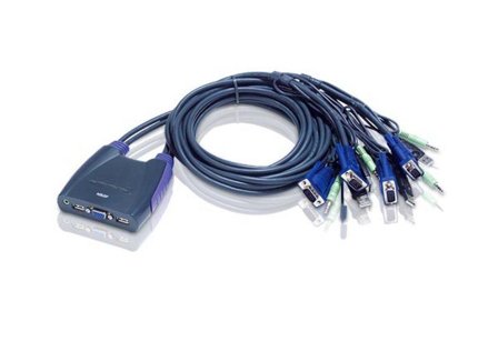 ATEN Petite CS64US - KVM / lyd / USB-svitsj - 4 porter