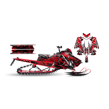 Dekalkit SweTown Fixer Rød - Polaris Axys 800 Switchback XCR 2018-2020