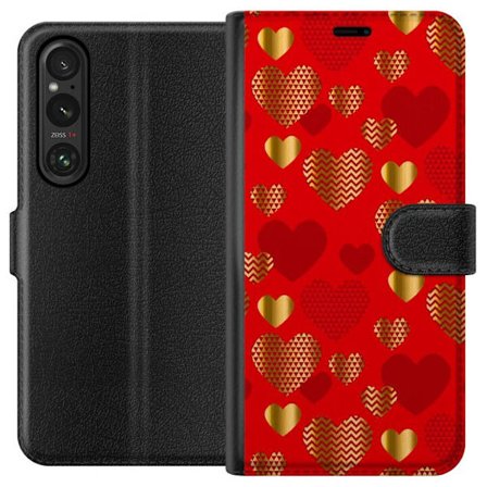 Kompatibelt Lommeboketui til Sony Sony Xperia 1 VI GoldenHearts