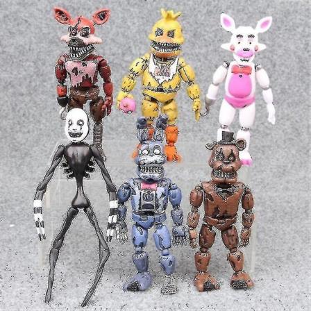 6 stk./sæt Five Night At Freddy Anime Figur - Fnaf Bjørn Action Figur Pvc[GL]