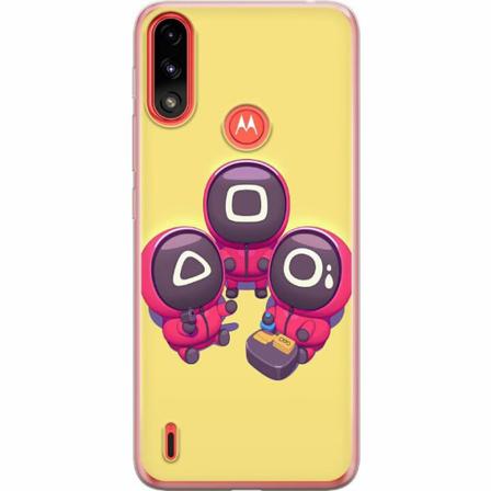 Motorola Moto E7 Power Genomskinligt Skal Squid Game