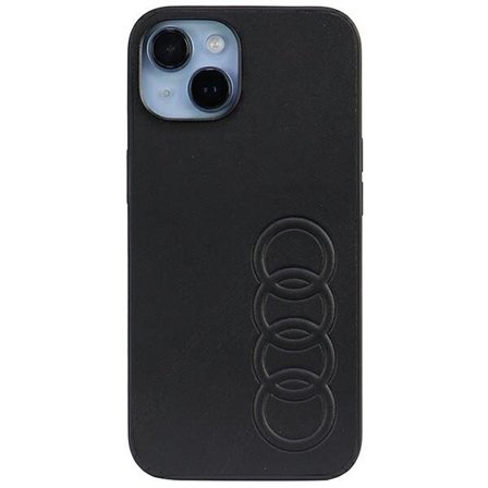 Audi Synteettinen nahka iPhone 14 6.1" musta/musta kovakotelo AU-TPUPPCIP14-TT/D1-BK