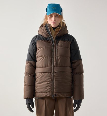 Haglöfs Riksgränsen Down 850 II Hood Women Woodland Brown - Damen - XS