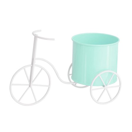 Cykel Plante Og Blomsterpot Holder Planter Stativ Metaltråd Lysegrøn