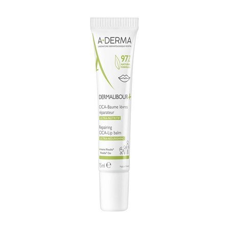 A-DERMA Dermalibour+ Repairing CICA-Lip Balm 15 ml, Skincare, Skincare Til Børn, Babysalve