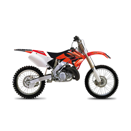 Kit Adesivi Completo Blackbird Dream 4 con Coprisella Rosso-Bianco-Nero - Honda CR 250R 2000-2001