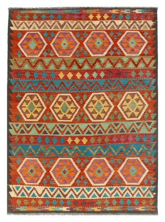 Kelim Afghan Old Style Matta Orientalisk Mörkröd/Brun (Ull, Afghanistan)