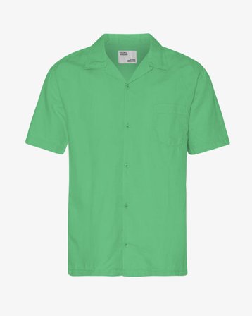 Linen Short Sleeved Shirt - Spring Green - Male - S