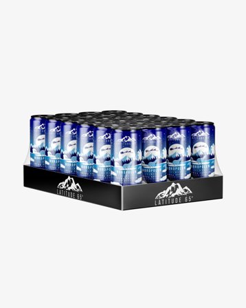 24 x Latitude 65 Energidryck Flak 24-pack 330 ml Nordpolen - Julmust