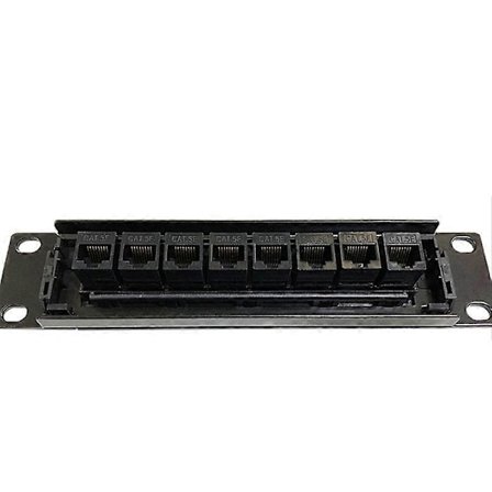 8 Port Rak CAT6 Patchpanel RJ45 Nätverkskabel Adapter Jack Ethernet Distributionsram