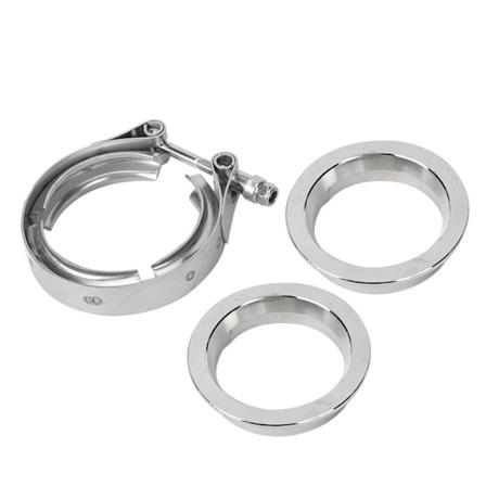 Ruostumattomasta teräksestä valmistettu V-kiinnike laipalla autojen pakoputkelle (2,5 tuumaa - 63 mm)
