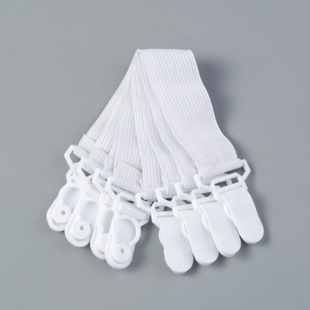 Lagnarksgreb Justerbare Elastiske Stropper kompatible Madrasfastgørelse - 4 Pak Hvid