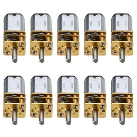 10 stk. 30 omdr./min. N20 -hastighed Gearmotor DC 6V Reduktionsgearmotorer med metalgearkassehjul