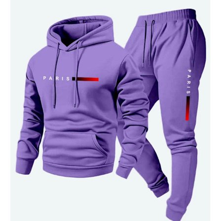 2026 Ny herrehettegenser Løs hettegenserjakke med lange ermer og bukser