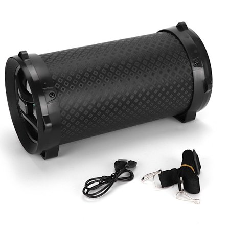 Utomhus bärbar högtalare med hög effekt, trådlös stereo, subwoofer (svart)