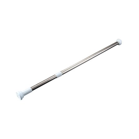 Rostfri gardinstång sträckbar icke-borrande vattentät halkfri stång duschdraperi vardagsrum kläder diameter 25mm (Silver, 50-80CM)