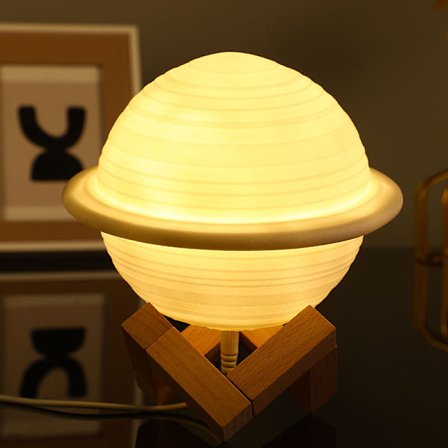 3D planet lys Saturn lys led natlys kreativ gave