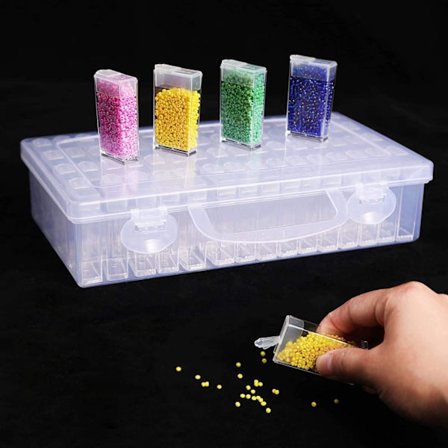 64-Slots diamond painting clear storage box - Förvaringsbox