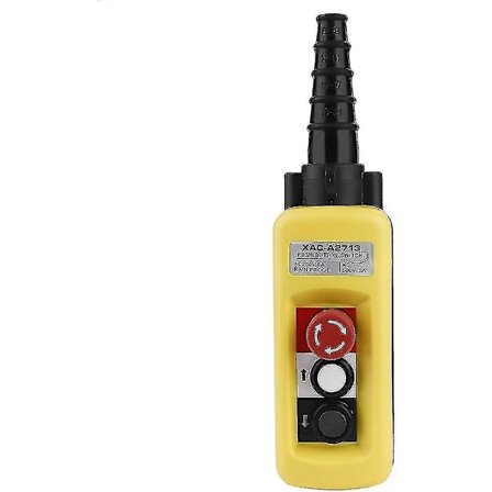 Kran Heisekontrollbryter, Xac-a2713 Suspensjonsheisekontroller med kjettingheis trykknappbryter med nødstoppfunksjon (2 knapper)