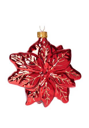 Åhléns Home Julgranshänge i glas FLOWER Inredningsdetaljer Röd ONESIZE