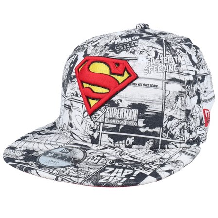 New Era - Multi - snapback - Cap - Kids DC All Over Print 9FIFTY Supman Black/White/Scarlet Snapback - Hatstore