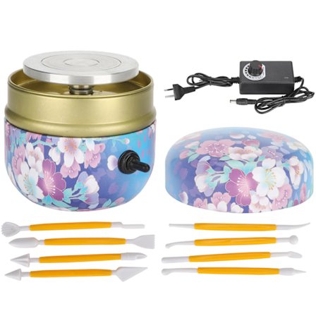 Mini Keramikk Hjul Maskin Barn Små DIY Håndlaget Leire Håndverk Utstyr 100240V(AU Plugg )