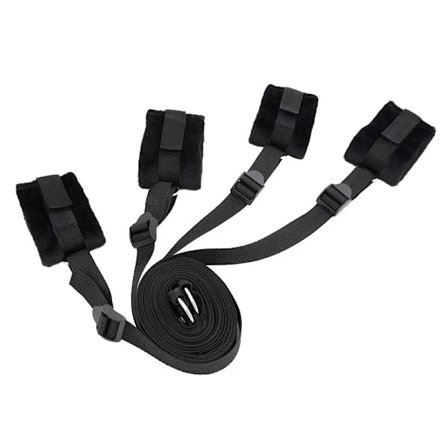 BDSM Bondage Sæt Under Seng Erotiske Begrænsninger Håndjern & Ankelmanchetter & Håndledsmanchetter Voksenspil for Par Sexlegetøj til Kvinder Mænd