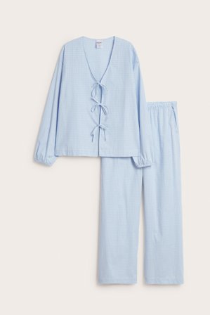 Kappahl | Puuvillapyjama Sininen S | Sininen