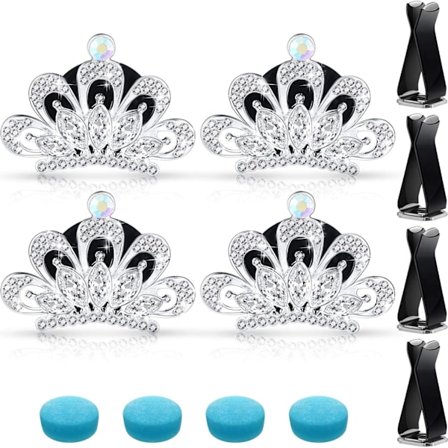 4 kpl Bling-auton ilmanvaihtoaukkojen pidikkeitä Auton sisustustarvikkeet Kristalli
