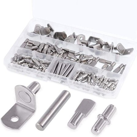 120 stk. 4 Stiler Hylle Støtteplugger Hylle Støttepinner, Metall Hylle Støttepinne, for Kjøkkenskap Bokreol Møbler